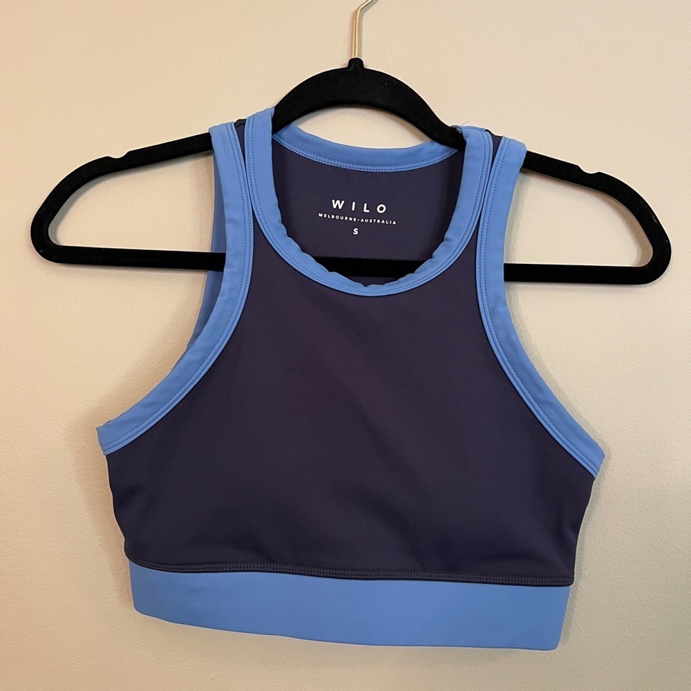 Wilo The Label‎ Sports Bra Navy Blue Workout Running Women Size Small